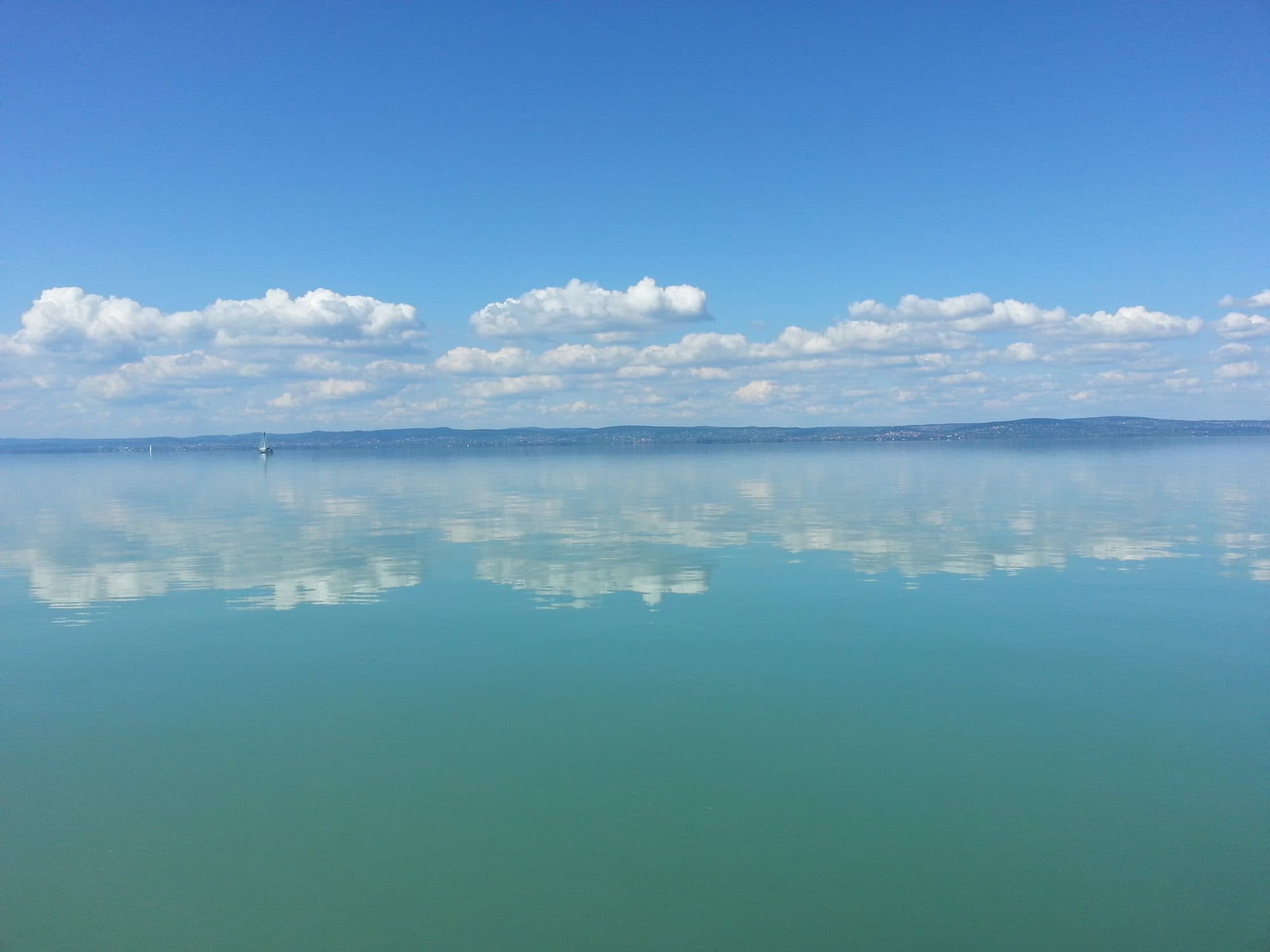 The shore of Lake Balaton at Siofok, Hungary